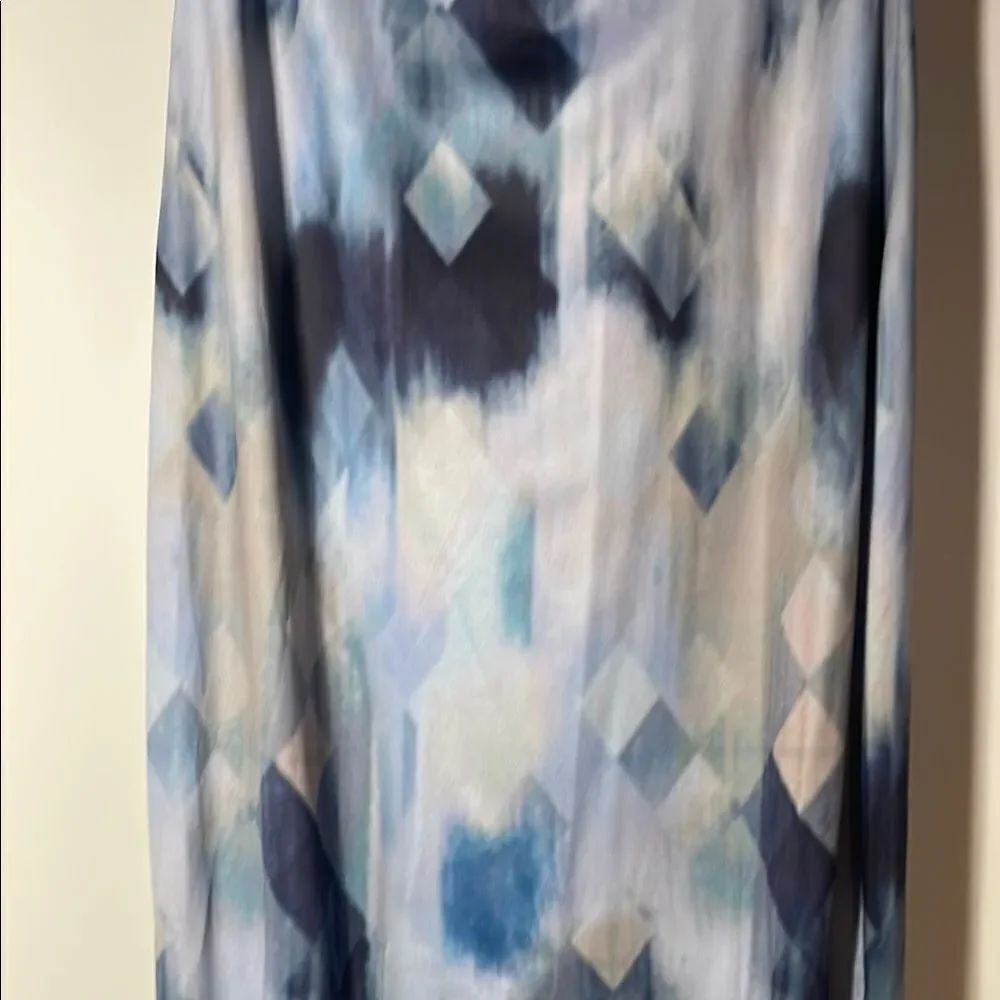 Blue Geometric Maxi skirt - Picture 3 of 9